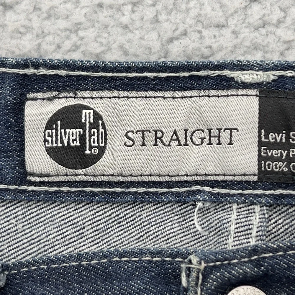 Levi's SilverTab Relaxed Straight Fit Jeans 100% Cotton Men's Size 30x30 Blue